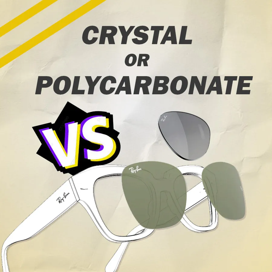 cristal vs policarbonato lentes Ray-Ban
