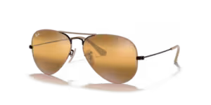 Original Ray-Ban RB3025 Aviator arms, colour 9153 · Black on top matte beige