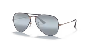 Original Ray-Ban RB3025 Aviator arms, colour 9156 · Copper on top mt dk blue
