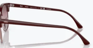Original Ray-Ban RB3016 Clubmaster arms, colour 1365 · Bordeaux on pink gold
