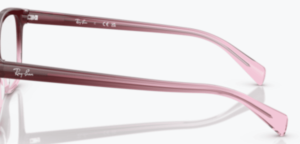 Original Ray-Ban RB5362 arms, colour 8311 · Red & pink