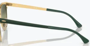 Original Ray-Ban RB3716 Clubmaster Metal arms, colour 9255 · Green on gold