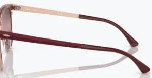 Original Ray-Ban RB3716 Clubmaster Metal arms, colour 9253 · Bordeaux on pink gold