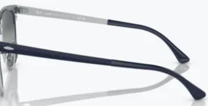 Original Ray-Ban RB3716 Clubmaster Metal arms, colour 9254 · Silver on blue