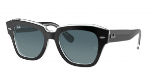 Ray-Ban RB2186 STATE STREET, colour 12943M · Black on clear