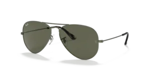 Original Ray-Ban RB3025 Aviator arms, colour 9191 · Sand trasparent green