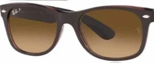 Original lenses Ray-Ban RB2132 New Wayfarer, colour M2 · Polarized brown gradient