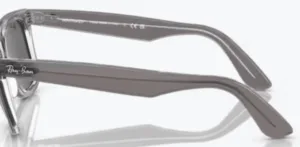 Original Ray-Ban RB2140 Wayfarer arms, colour 1355 · Gray on clear