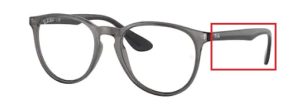 Original Ray-Ban RB7046 Erika arms, colour 8140 · Clear gray