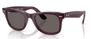 Ray-Ban 2140 WAYFARER, colour 1447B1 · Violet on clear pink