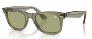 Ray-Ban 2140 WAYFARER, colour 68694E · Clear green