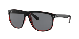 Ray-Ban RB4147 BOYFRIEND, colour 617187 black matte on clear red