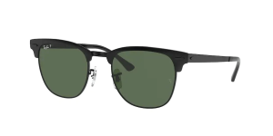 Ray-Ban RB3716 CLUBMASTER METAL, colour 186/58 black matte on black
