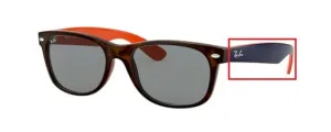 Original Ray-Ban RB2132 New Wayfarer arms, colour 6180 · Havana matte