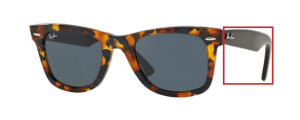 Original Ray-Ban RB2140 Wayfarer arms, colour 1158 · Mottled blue havana