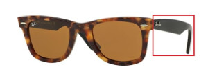 Original Ray-Ban RB2140 Wayfarer arms, colour 1160 · Mottled brown havana