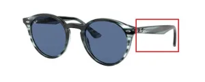 Original Ray-Ban RB2180 arms, colour 6432 · Stripped blue havana