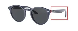 Original Ray-Ban RB2180 arms, colour 6576 · Blue