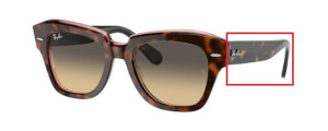 Original Ray-Ban RB2186 State Street arms, colour 1324 · Pink carey