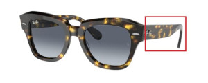 Original Ray-Ban RB2186 State Street arms, colour 1332 · Yellow havana