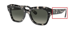 Original Ray-Ban RB2186 State Street arms, colour 1333 · Gray havana