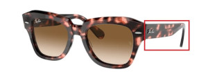 Original Ray-Ban RB2186 State Street arms, colour 1334 · Pink havana