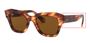 Original Ray-Ban RB2186 State Street arms, colour 954 · Tortoise light
