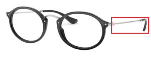 Original Ray-Ban RB2547V arms, colour 2000 · Black