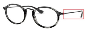 Original Ray-Ban RB2547V arms, colour 5833 · Gray havana