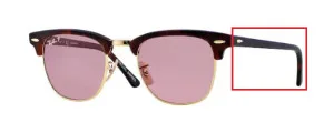 Original Ray-Ban RB3016 Clubmaster arms, colour 1145 · Havana