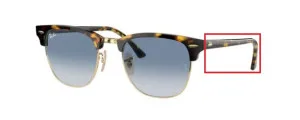 Original Ray-Ban RB3016 Clubmaster arms, colour 1335 · Yellow havana