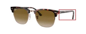 Original Ray-Ban RB3016 Clubmaster arms, colour 1337 · Pink havana