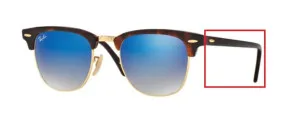 Original Ray-Ban RB3016 Clubmaster arms, colour 9907 · Red shiny