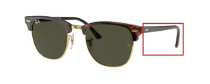 Original Ray-Ban RB3016 Clubmaster arms, colour W0366 · Tortoise