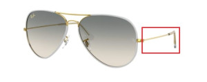 Original Ray-Ban RB3025JM arms, colour 9196 · Legend gold