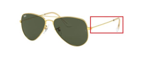 Original Ray-Ban RB3044 Aviator Small Metal arms, colour L0207 · Golden
