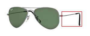 Original Ray-Ban RB3044 Aviator Small Metal arms, colour W3100 · Gunmetal