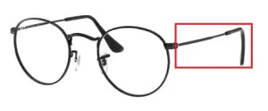 Original Ray-Ban RB3447V M arms, colour 2503 · Black matte