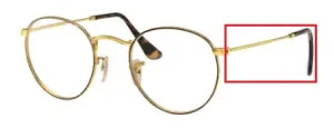 Original Ray-Ban RB3447V M arms, colour 2945 · Gold on top havana