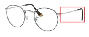 Original Ray-Ban RB3447V M arms, colour 2970 · Silver on top blue