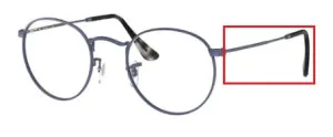Original Ray-Ban RB3447V M arms, colour 3071 · Sand trasparent blue