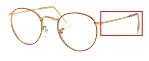 Original Ray-Ban RB3447V M arms, colour 3106 · Red on legend gold