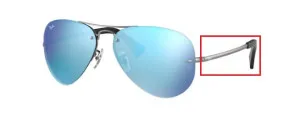 Original Ray-Ban RB3449 arms, colour 004 · Gunmetal
