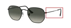 Original Ray-Ban RB3548 Hexagonal arms, colour 002 · Black