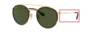 Original Ray-Ban RB3647N arms, colour 001 · Gold