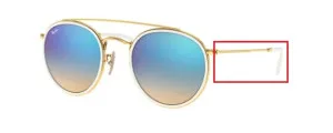 Original Ray-Ban RB3647N arms, colour 001/4O · Gold