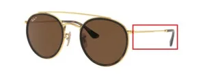 Original Ray-Ban RB3647N arms, colour 001/57 · Gold