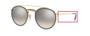 Original Ray-Ban RB3647N arms, colour 001/9U · Gold