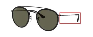 Original Ray-Ban RB3647N arms, colour 002 · Black