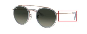 Original Ray-Ban RB3647N arms, colour 9067 · Copper
